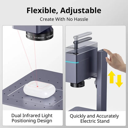 Laserpecker Laser Engraver Machine for Metal Plastic Portable Handheld Laser Engraving With 10KW Bluetooth 5.0 4k LP3