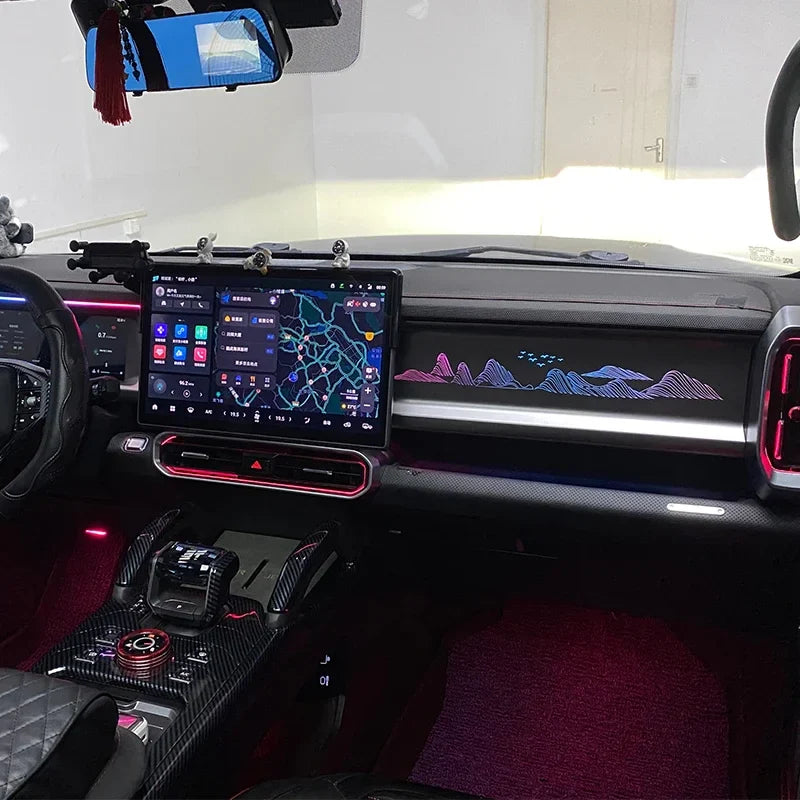 For Jetour Traveler T2 2023-2024 Car Co-pilot Light Panel Special Ambient Light Modification full Color Car Interior Accessories