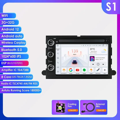 2Din AI Carplay Android Car Radio For Ford F150 F250 F350 Escape Explorer Edge E150 Mustang GPS Multimedia Player Octa Core 7862