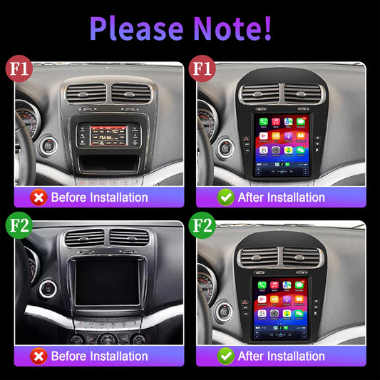 9.7 inch For Dodge Journey Fiat Freemont 2012-2014 Android 14.0 Car Radio Multimedia Navigation Wireless Carplay QLED Screen