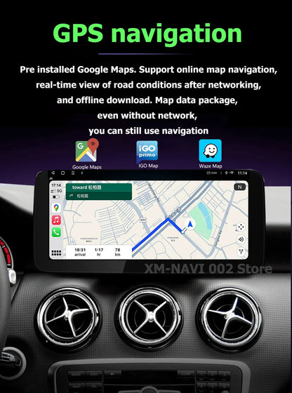 Car Radio Multimedia Android 14 For Mercedes Benz E Class W212 2009-2015 Auto Navigation GPS WIFI 4G Wireless CarPlay DSP Stereo