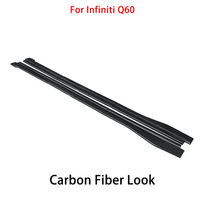 Car Modified ABS New Adjustable Side Skirt Splitter Spoiler Lip Rocker Panel Extensions Body Kit Winglet For Infiniti Q60
