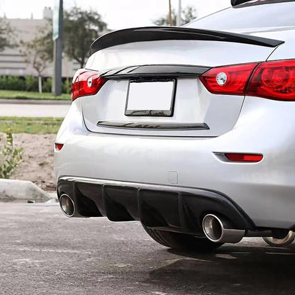 Rear Bumper Diffuser Lip ABS Boot Spoiler Splitter Car Styling Guard Protector Cover For Infiniti Q50 2014 2015 2016 2017