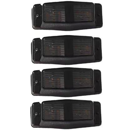 4Pcs Smoked White Front Grill Light LED Marker Lamp For Scania Volvo Man Benz Truck Lorry Double Burner Indicator Light
