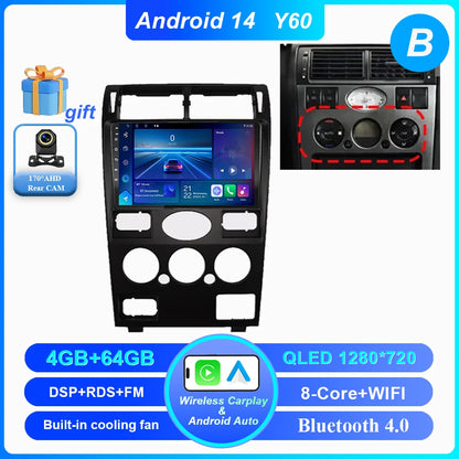 Android 14 Radio Stereo For Ford Mondeo MK 3 2000 2001 2002 2003 2004 2005-2007 Auto Multimedia Player GPS Navigation Bluetooth