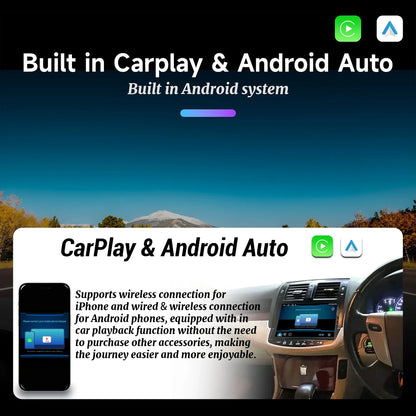Car Radio Android 14 Multimedia Wireless BT Carplay For Chrysler PT Cruiser 2007-2009 Head Unit 7862S 8G 256G 2K QLED Screen