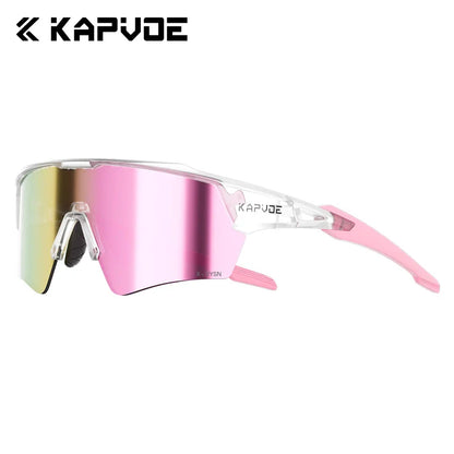 Kapvoe New Photochromic Cycling Sunglasses Men Women MTB Glasses UV400 Bicycle Eyewear Outdoor Sports Running Road Bike Goggles