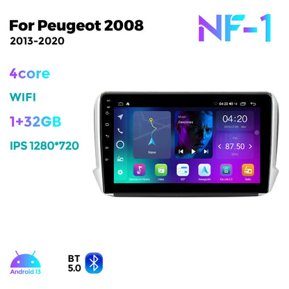 NaviFly 8Core Car Radio BT5.0 Multimedia Video Player For Peugeot 2008 2013-2020 GPS Navigation Wireless CarPlay Android Auto 4G