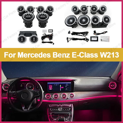 For Mercedes Benz E-Class W213 2016-2021 Led Turbine Nozzle Ambient Light Air Vent Lamp New Outlet Turbo Interior Air Vent