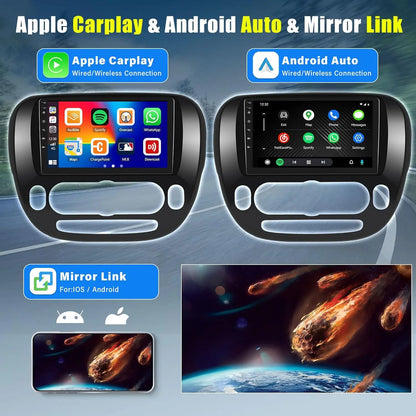 9 Inch Android 13.0 2G+32GB For KIA SOUL 2013-2019 Car GPS Navigation Multimedia Player Radio Tape Recoder Head Unit DSP Carplay