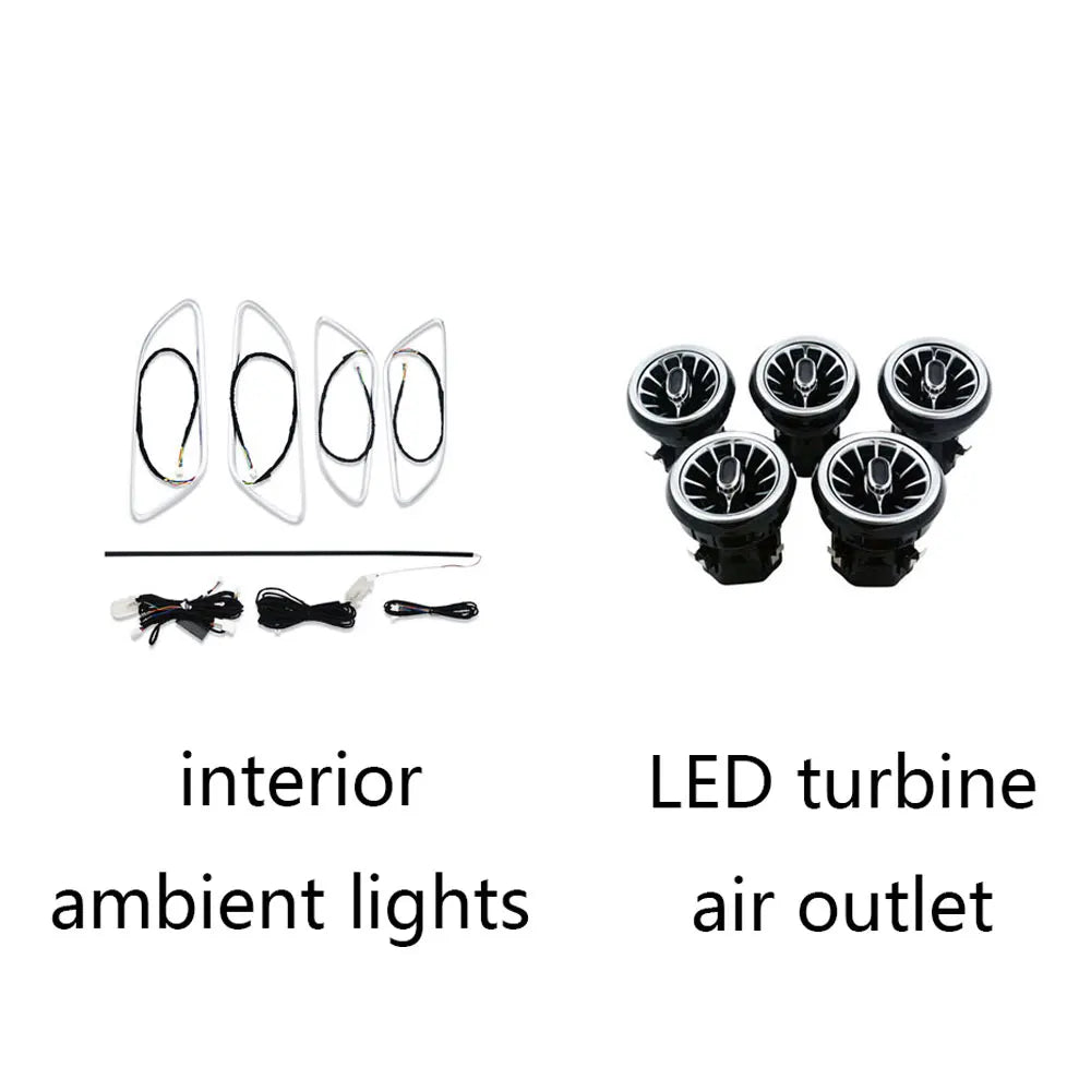 256 color LED exhaust outlet turbine nozzle atmosphere light is suitable for Mercedes-Benz A/CLA/GLA/B-CLASS W176/W117/W156/W246