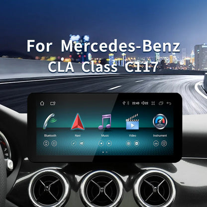 New Car Multimedia Wireless Android AUTO CarPlay 12.3inch Screen For Mercedes Benz CLA C117 Car Video Players wifi dsp 4g