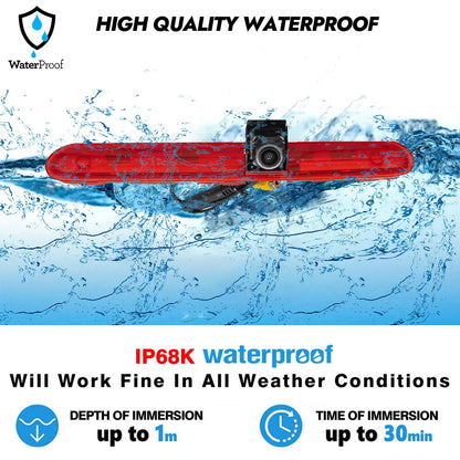 3rd Brake light Rear View Camera for Peugeot Traveler/Expert, Citroen Jumpy/SpaceTourer, Opel Zafira Life/Vivaro & Toyota ProAce