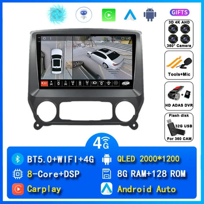 Android 14 Car Radio For Chevrolet Silverado 3 GMTK2 2014 2015 2016 2017 2018 Carplay Auto Multimedia Player Stereo DSP WIFI 4G