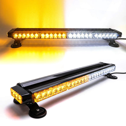 26.5" 54 LED Automotive Rooftop Beacon Light Bar Double Side Emergency Warning Flash Strobe Snow Plow Light Traffic Advisor with