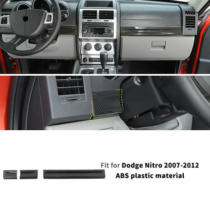 ABS Interior Central Control Steering Wheel Reading Light Decoration Cover For Dodge Nitro 2007-2012 Car Interior Accessories