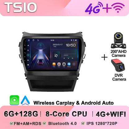 Car Multimedia Video Radio Player For Hyundai Santa Fe IX45 2013 - 2017 Wireless Android Auto CarPlay 8 Core GPS Navigation BT