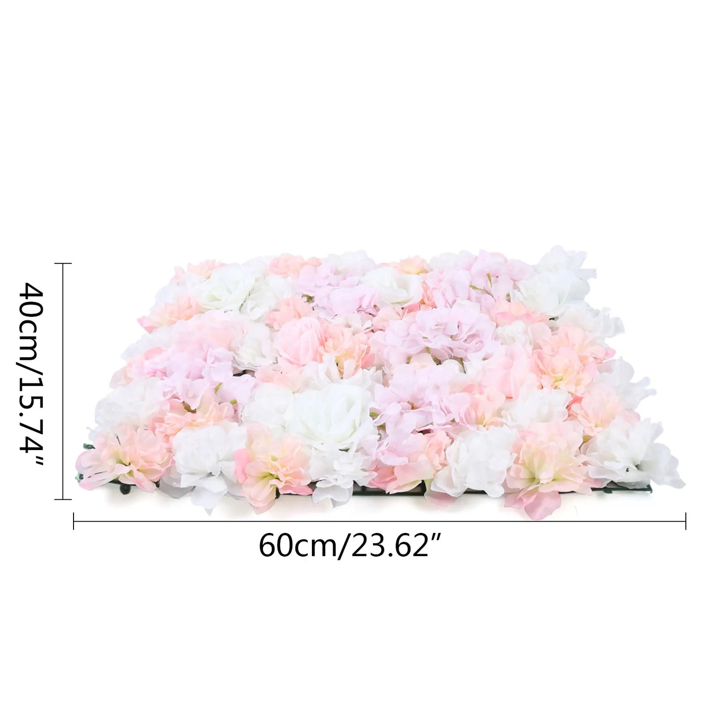 Romantic Flower Wall for Background Decoration, Silk Material, 60x40cm Panels, Easy to Link with Cable Ties, Perfect for