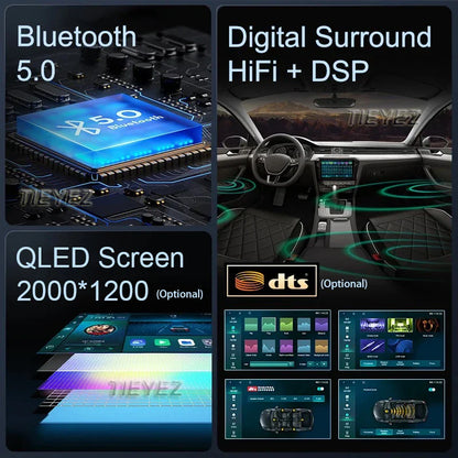 Android 15 Car Radio Stereo QLED Screen For Ford Ranger 2015 2016 2017 2018 2019-2022 GPS Multimedia Carplay Autoradio Head unit