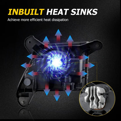 2pcs Car Front Bumper Driving Fog Lights Kit for Chevrolet Silverado 1500 2500HD 3500HD 2019-2022