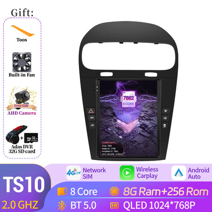 9.7 inch For Dodge Journey Fiat Freemont 2012-2014 Android 14.0 Car Radio Multimedia Navigation Wireless Carplay QLED Screen