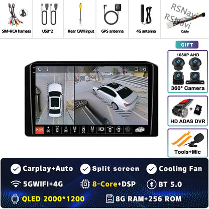 Android 14 Car Radio For Mitsubishi Xpander 2021 2022 Navigation GPS Multimedia Video Player Stereo wifi+4G Carplay Qualcomm DSP