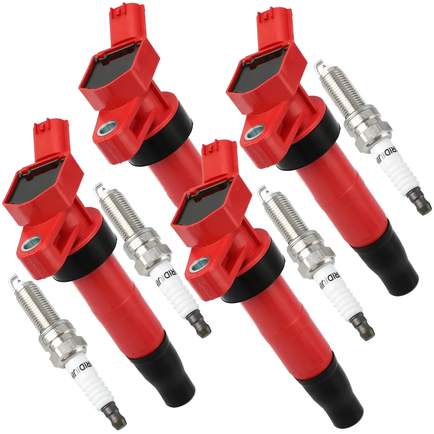 4 Ignition Coil UF611 & Spark Plug For 2011-15 Hyundai Kia Optima Sonata 2.4L L4