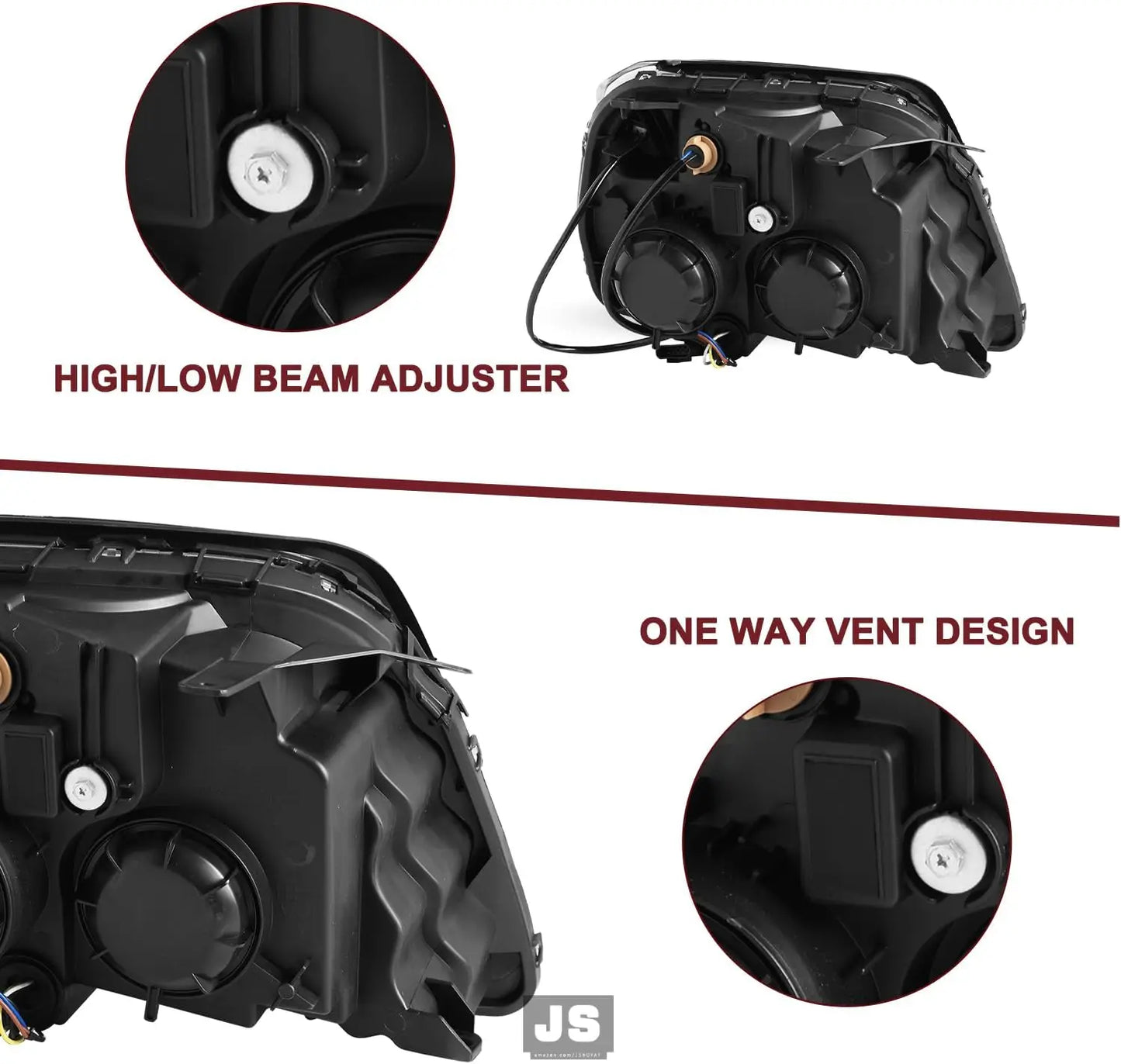 Halogen Headlights Assembly Fits for 2010-2015 GMC Terrain SUV SL/SLT/SLE Bulbs Included Projector Factory Headlamp Driver & Pas