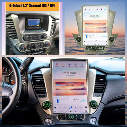 14.4 Inch Vertical 2K Screen For GMC Yukon / Chevroler Tahoe Suburban2014-2020 Car Android 13 Radio Head unit Multimedia Carplay