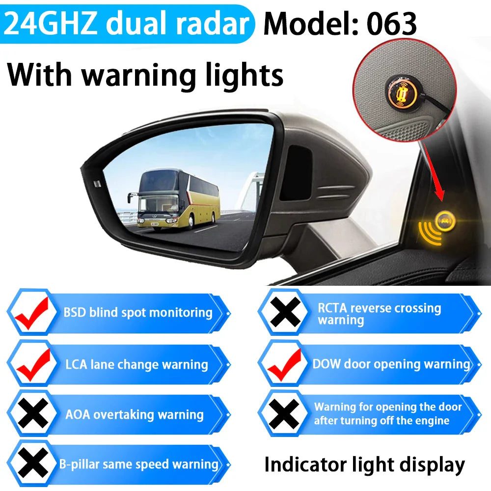 Car Blind Spot Detection System BSD Sensor Drive Rear Mirror Monitoring for Chevrolet Silverado LD GMC Sierra Limited 2016~2019