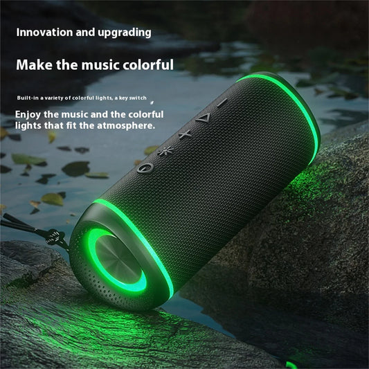 Portable Bluetooth speaker, outdoor adventure, RGB lighting, 16W power supply, IPX5 waterproof - your perfect audio companion