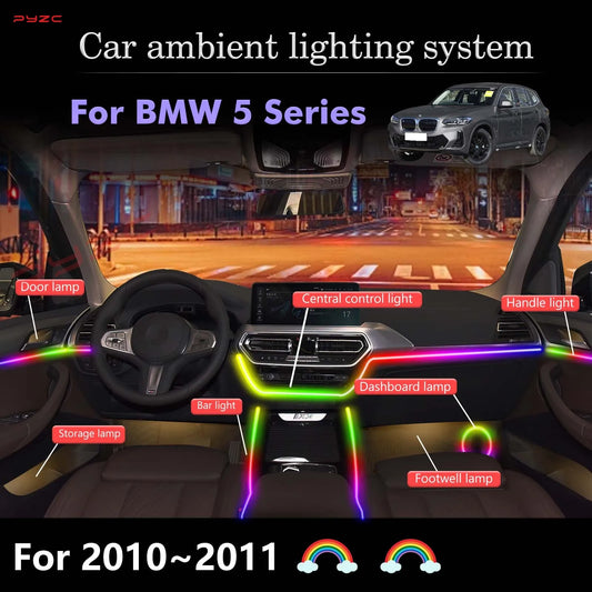 Car LED Interior Ambient Lights: Enhance Your Car's Interior with LED Lights For BMW Only F10 F11 F07 F18 2010-2017 G30-G38