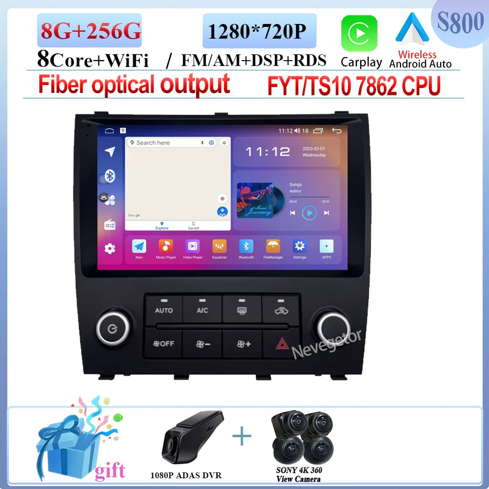 2Din Android 14 For Lexus IS200 XE10 1999 - 2005 Car Radio Multimedia Player GPS Navigation Stereo Wireless Carplay No 2din DSP