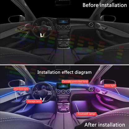 FILIPLI For The SUBARU WRX For 2024 Multi Colour RGB Bluetooth Control Car LED Mood Light Cyberpunk Music Sync Car Ambient Light