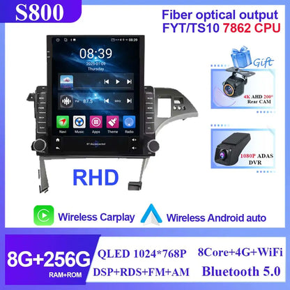 Car For Toyota Prius 3 XW30 2009 - 2015 RHD Android Auto Radio Stereo Head Unit Multimedia Player Navigation Carplay No 2din DVD