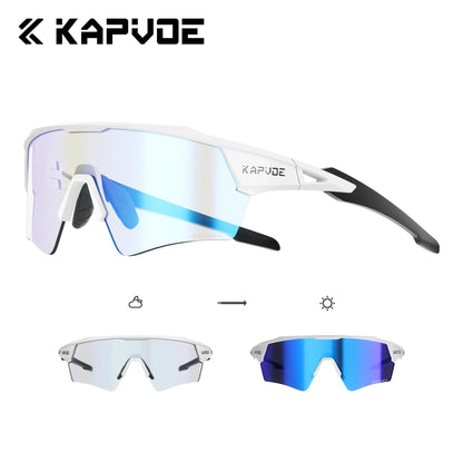 Kapvoe New Photochromic Cycling Sunglasses Men Women MTB Glasses UV400 Bicycle Eyewear Outdoor Sports Running Road Bike Goggles