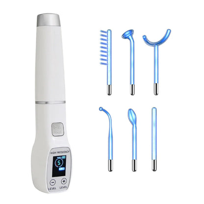 High Frequency Electrode Wand Glass Tube Electrotherapy Acne Spot Remover Skin Care Home Spa Beauty Facial Therapy Wand