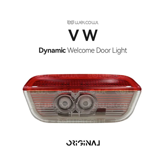 Dual lens dynamic Welcome Door Lights For vw Teramont PHIDEON Passat Magotan Golf Car Accessories Projection led Lamp variation
