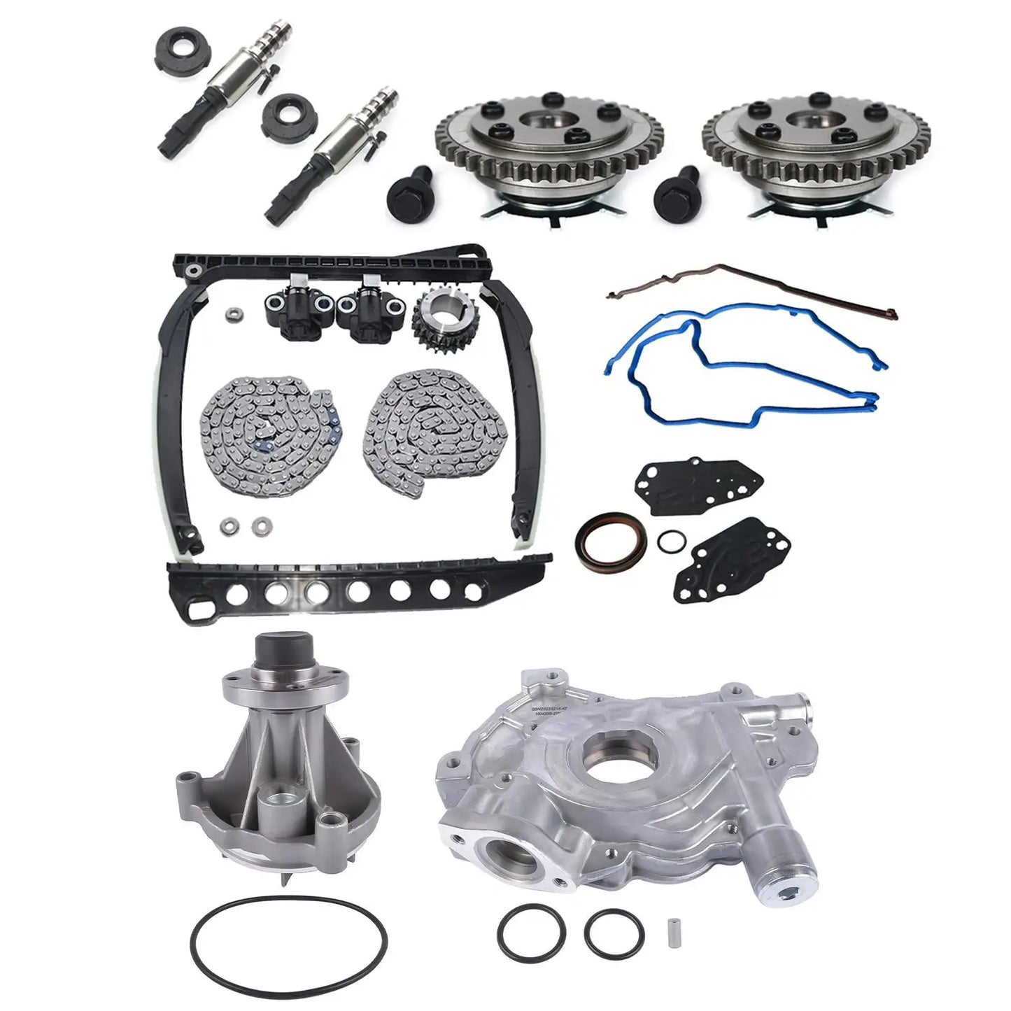 AP03 Timing Chain Kit Oil & Water Pump Cover Gasket for 2004-2010 Ford F-150 F-250 F-350 Lincoln Navigator 5.4L 3V
