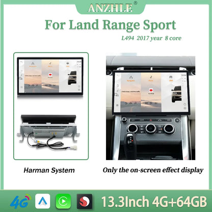 13"For Range Rover Sport L494 Android 13 Multimedia Player Car GPS Radio Wireless Carplay And Android Auto Original Car OEM Menu