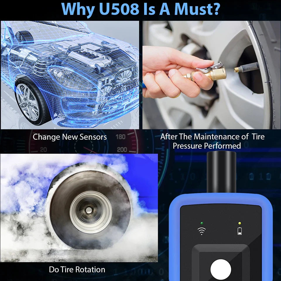 OBDResource Universal Car TPMS Reset Tool Car Tire Pressure Monitoring Sensor Tool U508 for Ford Opel Jeep GMC Chevrolet