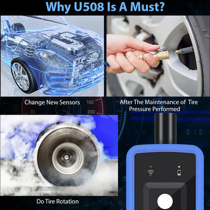 OBDResource Universal Car TPMS Reset Tool Car Tire Pressure Monitoring Sensor Tool U508 for Ford Opel Jeep GMC Chevrolet
