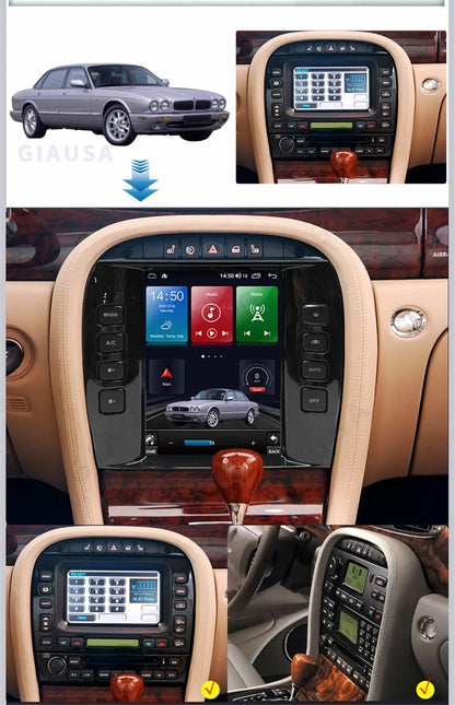 Android 13 For Jaguar XJ X-TYPE 2004-2008 Car Radio Stereo Tesla Screen Multimedia PlayerCarplay Auto 8G+256G 4G WIFI DSP