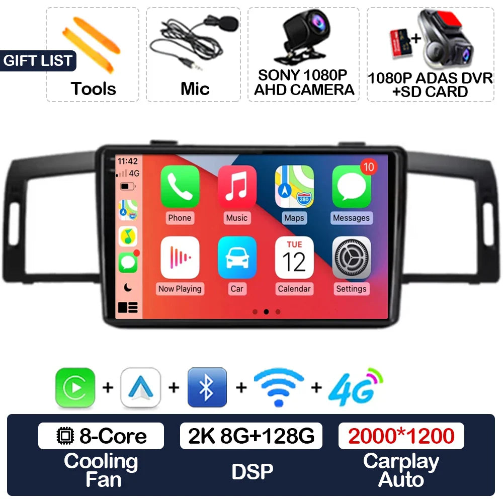 Android 15 Head Unit For Infiniti M35 2003 - 2010 Nissan Fuga 2005 - 2010 Car Radio Multimedia Video Player CarPlay Auto 4G WIFI