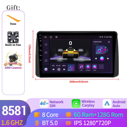 For Chrysler Grand Voyager 5 2011-2015 Android 14 Car Radio Stereo Multimedia Video Player Navigation Carplay BT 2K QLED Screen