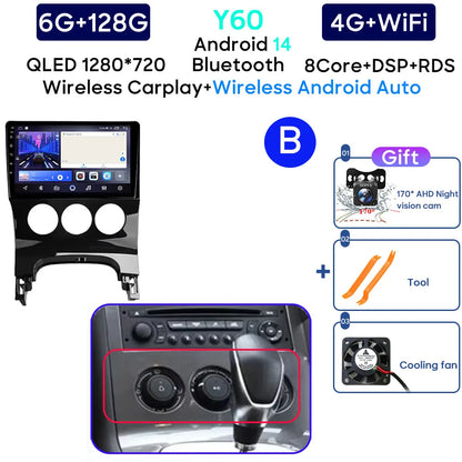 Car Radio Android 14 For Peugeot 3008 5008 2009-2016 LHD Navigation GPS Android Stereo Multimedia Player Screen No 2din 4G Wifi