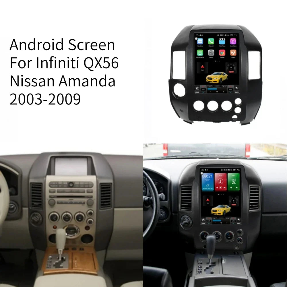 Car Radio Android For Infiniti QX56 Nissan Armada 2003-2009 GPS Navigation Video Player Stereo Multimedia Head Unit HD Screen
