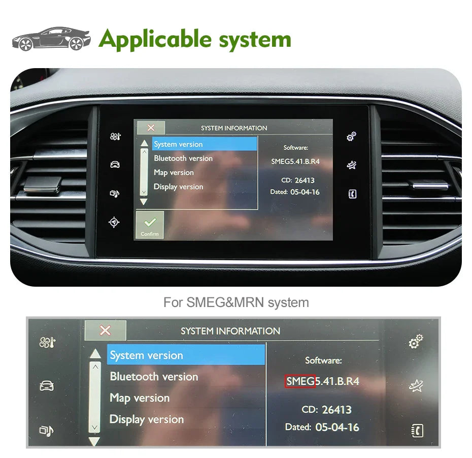 ISUDAR Wireless Carplay and Android Auto for Peugeot 208 308 508 3008 Citroën C4 DS3 DS4 DS5 SMEG MRN Multimedia Accessories