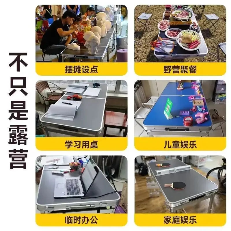 Outdoor Folding Table Camping Picnic Going Out Lifting Portable Chair Night Market Stall Simple Portable Travel Folding Table