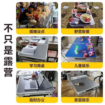 Outdoor Folding Table Camping Picnic Going Out Lifting Portable Chair Night Market Stall Simple Portable Travel Folding Table